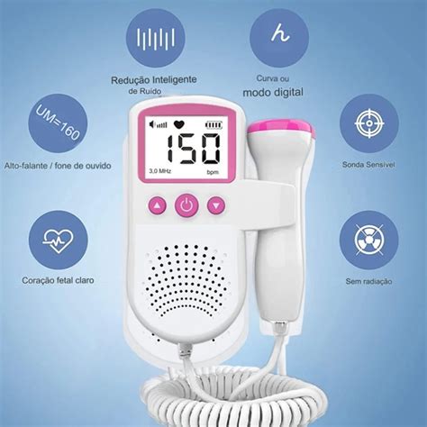 Monitor Fetal Doppler Aparelho Para Ouvir Batimentos Cora O Beb