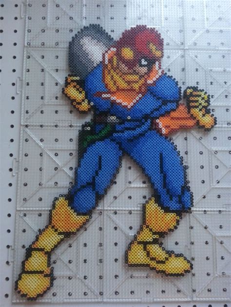 Captain Falcon By Craeter On DeviantART Perler Bead Art Diy Perler