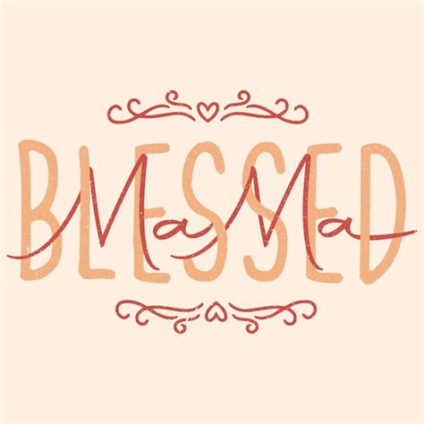 Premium Vector Blessed Mama Graphic Design