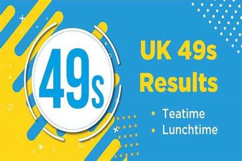 UK 49s LunchTime Results For Today