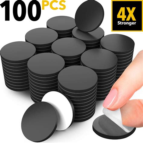 Adhesive Magnets For Crafts 100 Pcs Flexible Round Magnets With