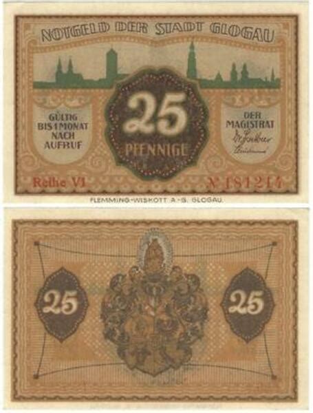 25 Pfennig Ville de Glogau Basse Silésie Numista