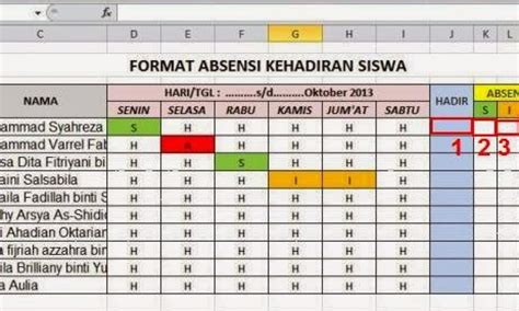 Detail Contoh Absensi Karyawan Bulanan Excel Koleksi Nomer 13