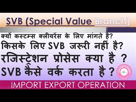 What Is SVB Special Valuation Branch In Customs Clearance In Import