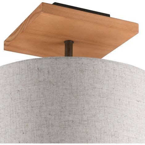 Tisch Lampe Holz Wohn Ess Schlaf Arbeits Zimmer Textil Schirm Leuchte