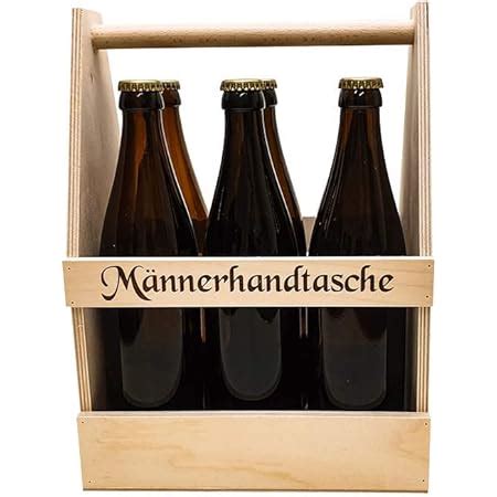 Biertr Ger Personalisiert Sixpack Flaschentr Ger In Schwarz Mit Gravur