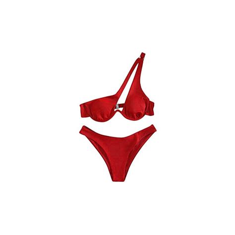 Ausla Costume Da Bagno Bikini Sportivo Monospalla Da Donna Bikini Sexy