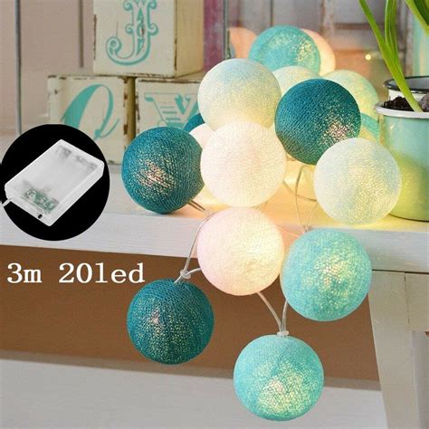 3m 20 LED Lichterkette mit Baumwollkugeln Bälle Cotton Ball Lights