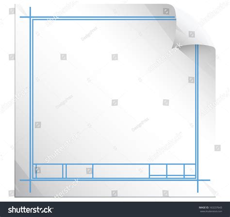 Blank Blueprint Sheet Illustration Stock Illustration 163237643 ...