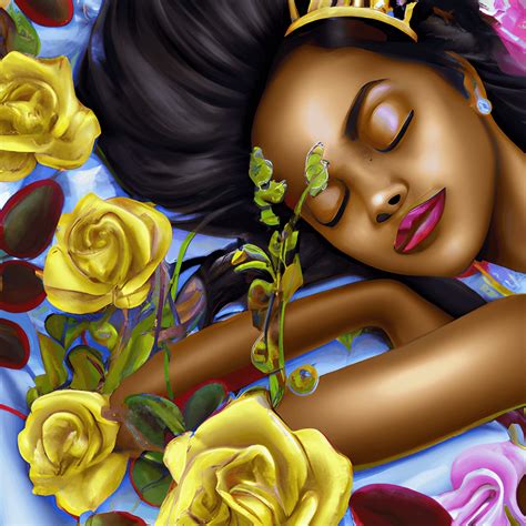 Sleeping Melanin Snow White Disney Animation · Creative Fabrica