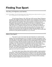 True Sport Real Pdf Finding True Sport The Story Of D Agostino And