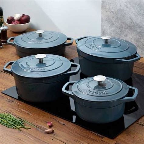 Cast Iron Casserole Set Piece Matte Black Cast Iron Cookware From