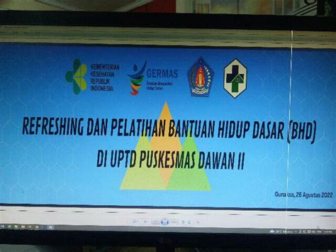 spanduk refreshing dan pelatihan bantuan hidup dasar (BHD)