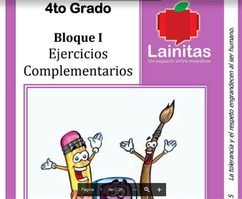 4to Grado Bloque 1 Ejercicios Complementarios PDF