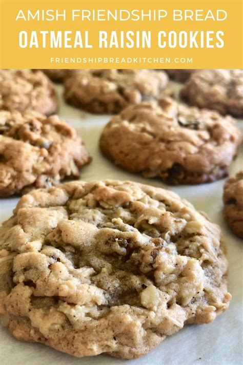 Amish Friendship Bread Oatmeal Raisin Cookies