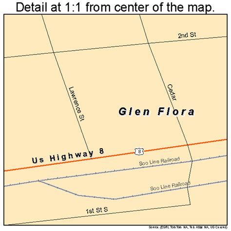 Glen Flora Wisconsin Street Map 5529475