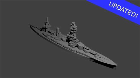 Japanese Fuso Class Battleship 3D model 3D printable | CGTrader