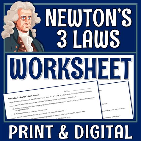 Newtons Laws Worksheet Flying Colors Science Worksheets Library