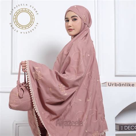 Jual Mukena Dewasa In Gracella Reborn Terbaru Jumbo Full Bordir Bunga