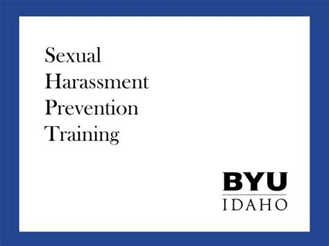 Ppt Sexual Harassment Prevention Training Powerpoint Presentation