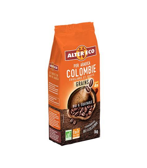 Café COLOMBIE Pur Arabica en Grains bio et équitable 1 Kg 1 kg