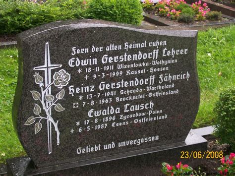 Grab Von Heinz Gerstendorff Friedhof Ochtersum