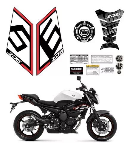 Adesivos Tankpad Bocal Resinado Para Yamaha Xj Sp Cor Branco