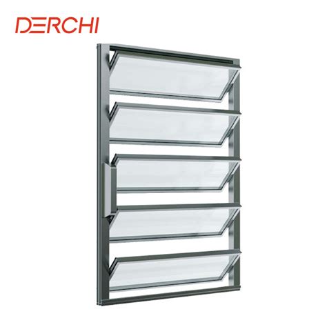 Powder Coating Aluminum Casement Window Sunburst Shutters Aluminium