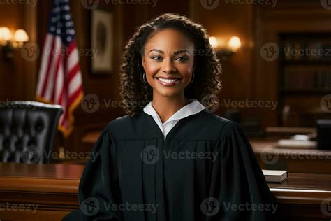 African American Woman Judge In Courtroom Stock Photo At Vecteezy