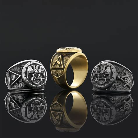 32nd Degree Masonic Ring Double Headed Eagle Ring 32nd Etsy