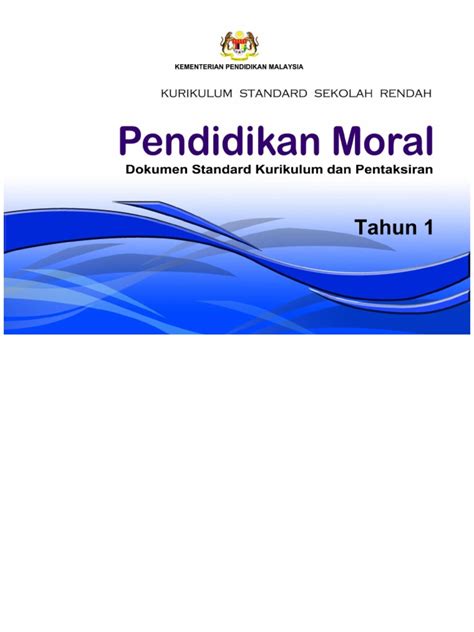 Dskp Kssr Semakan Pendidikan Moral Tahun 1 Pdf