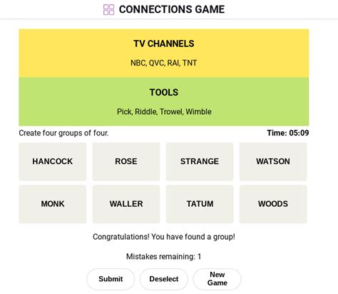 ConnectionsGame