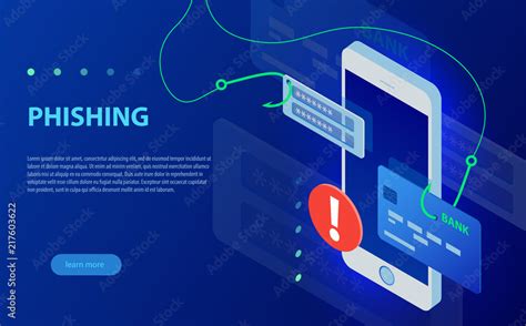 Phishing Via Internet Isometric Vector Concept Illustration Hacking