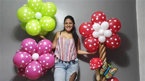 Como Hacer Una Flor Con Globos Paso A Paso Flowers Balloons Flores Aereas Youtube Flores De