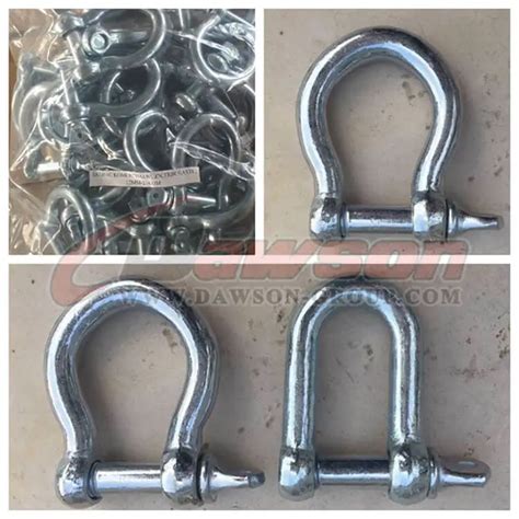 European Type Commercial Galv Bow Shackle Screw Pin Anchor Shackle