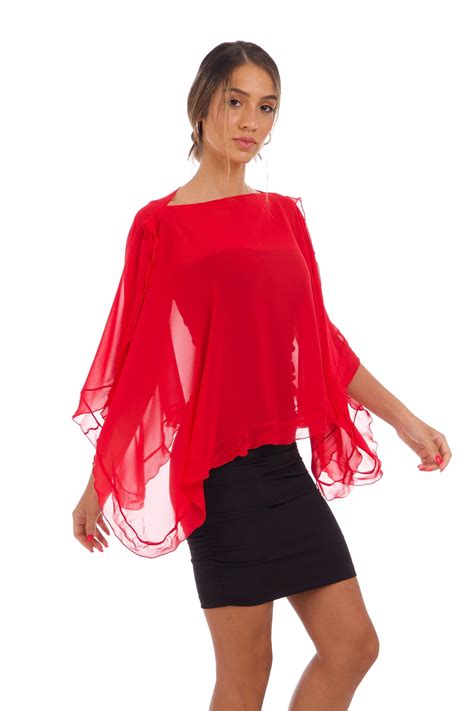 Red Evening Top Dressy Tops For Women Elegant Women Top Wedding