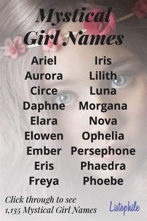 Mystical Girl Names | Mystical girl names, Best character names, Mystical names