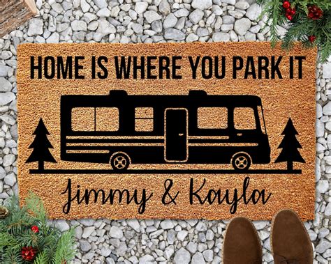 Personalized Camping Doormat Custom Rv Doormat Welcome Mat For