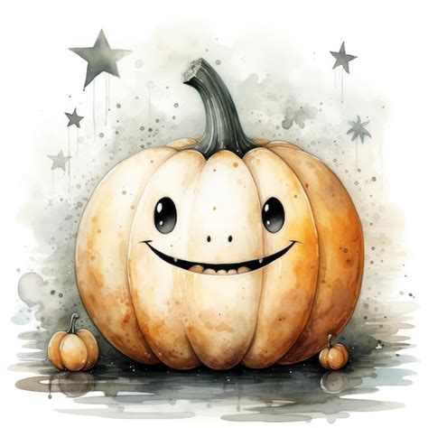 Premium AI Image | a drawing of a pumpkin with a smile on it