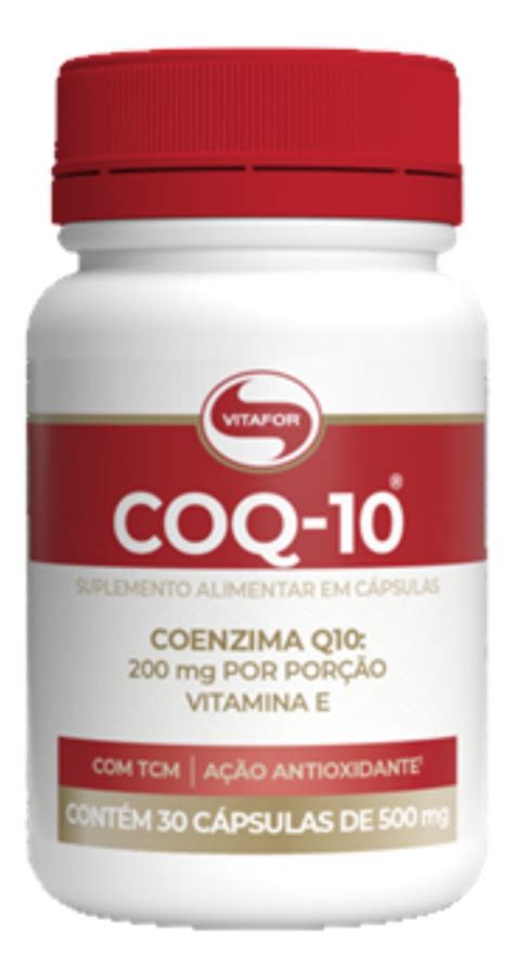 Suplemento em cápsulas Vitafor COQ 10 coenzima q10 em pote de 15g 30 un