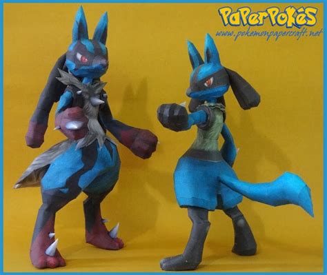 448-M / Mega Lucario - Pokémon Papercraft Name: M-Lucario Type ...