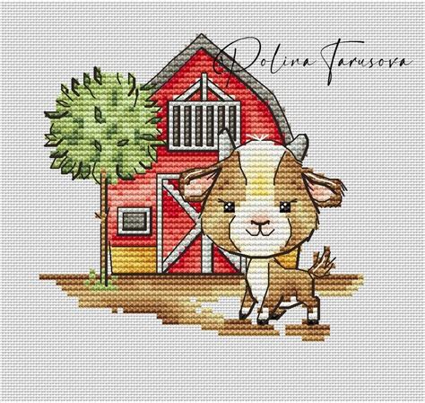 Farm Goat Cross Stitch Pattern Code Pt 053 Tarusova Polina Buy