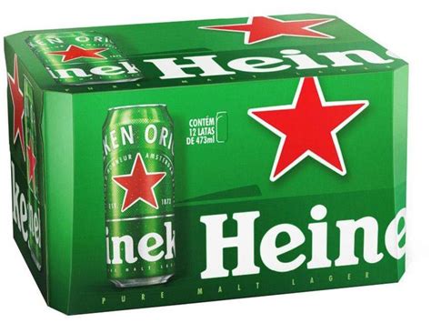 Cerveja Heineken Premium Puro Malte Lager Pilsen 12 Unidades Lata