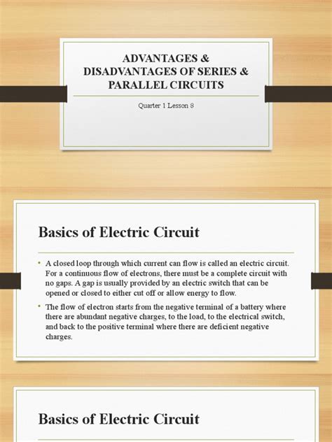 Advantages And Disadvantages Of Series And Parallel Circuits Pdf