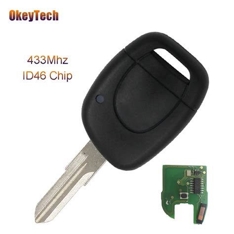 Okeytech For Renault 433Mhz ID46 PCF7946 Chip 1 Button Remote Control