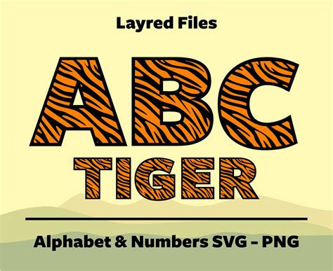 Tiger Font Animal Font Safari Font Tiger Print Font Tiger Stripes ...