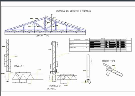 Cercha Metalica En Autocad Descargar Cad 7607 Kb Bibliocad