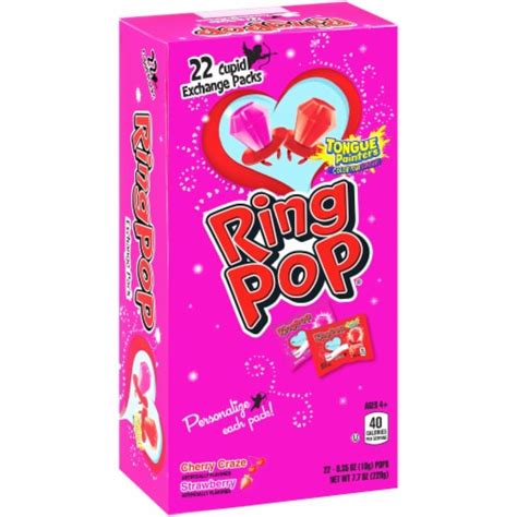 Ring Pop Friendship Exchange Valentine Variety Pack 22 Ct 35 Oz