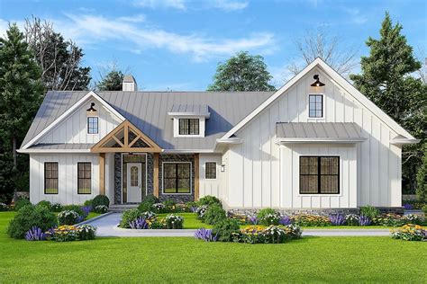 Country Farmhouse Plan With Beds And Lower Level Expansion Ge