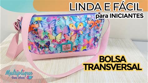 Como fazer uma bolsa transversal linda e fácil Costura Criativa DIY